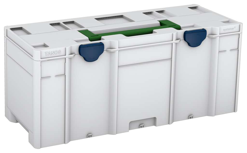 Systainer³ XXL 337, Light Grey with Emerald Green lid handle and Sapphire Blue catches