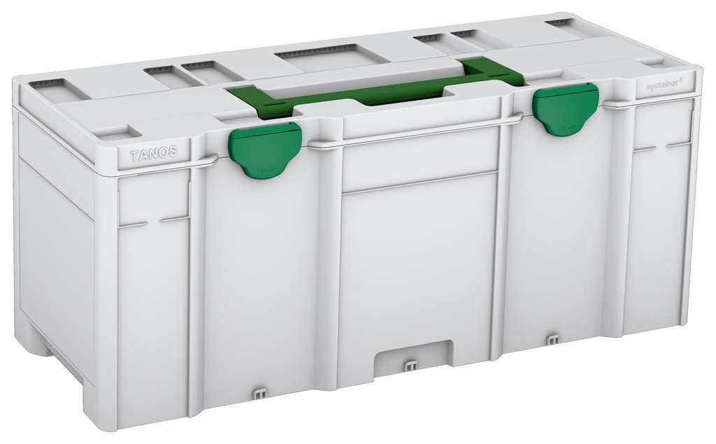 Systainer³ XXL 337, Light Grey with Emerald Green lid handle and Signal Green catches