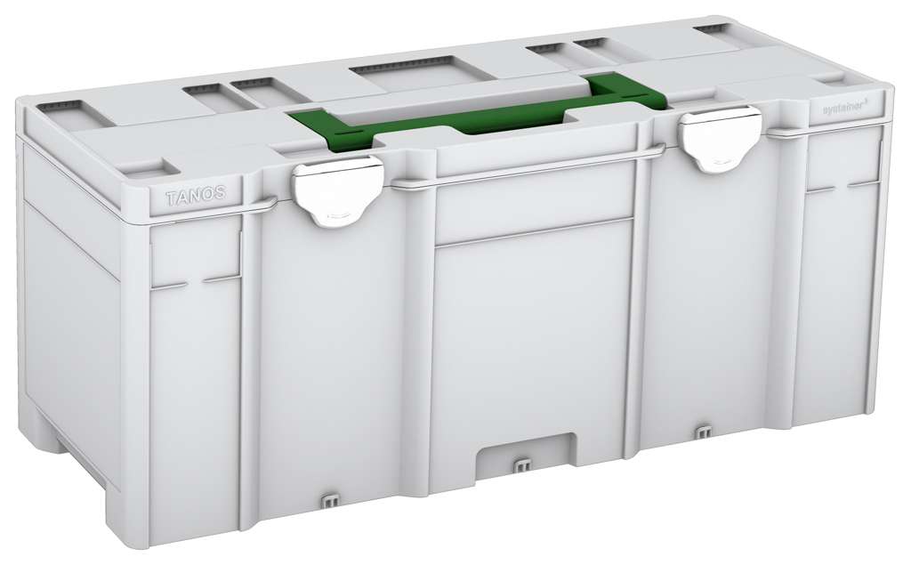 Systainer³ XXL 337, Light Grey with Emerald Green lid handle and White catches