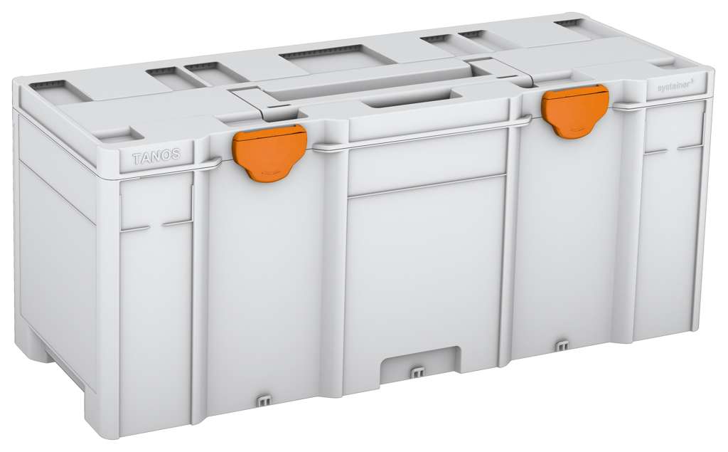 Systainer³ XXL 337, Light Grey with Deep Orange catches