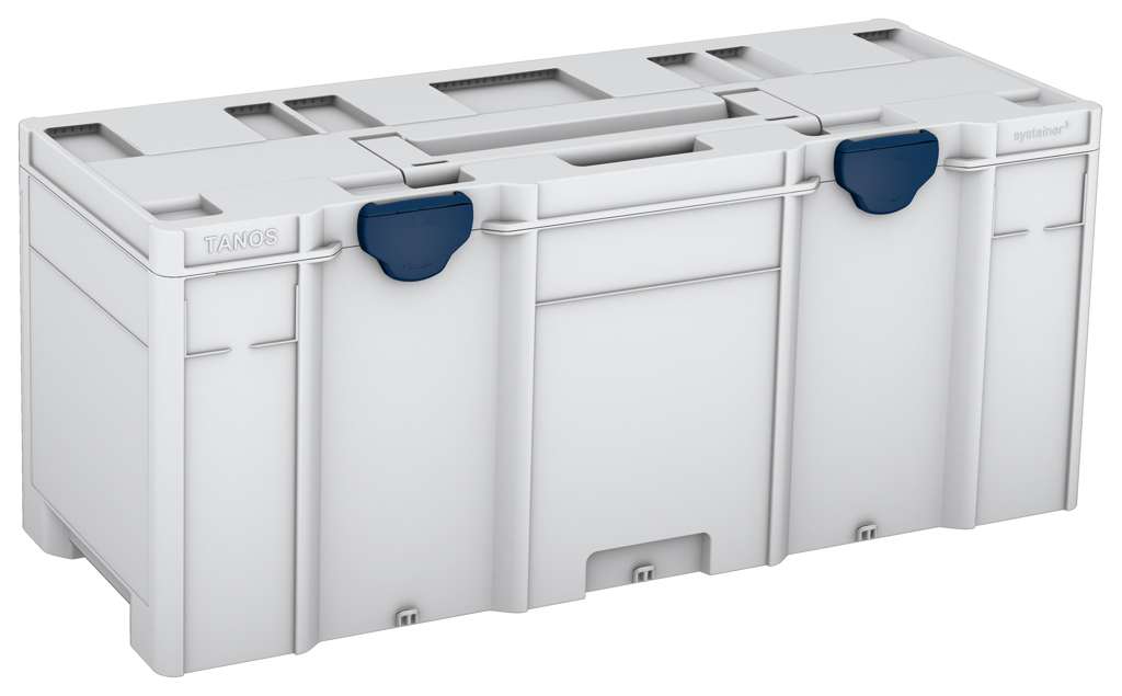 Systainer³ XXL 337, Light Grey with Sapphire Blue catches