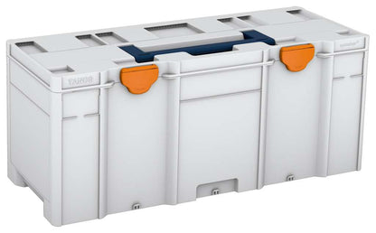 Systainer³ XXL 337, Light Grey with Sapphire Blue lid handle and Deep Orange catches