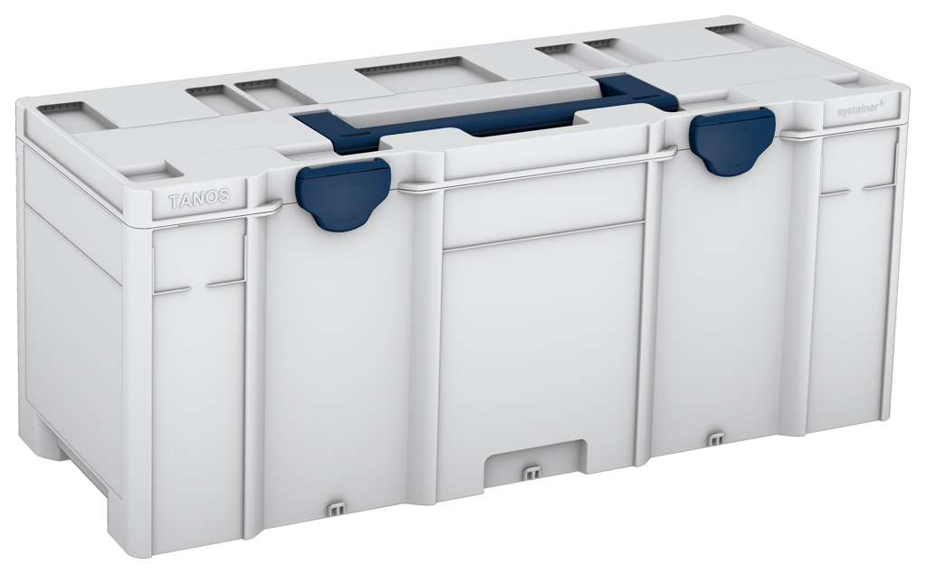 Systainer³ XXL 337, Light Grey with Sapphire Blue lid handle and Sapphire Blue catches