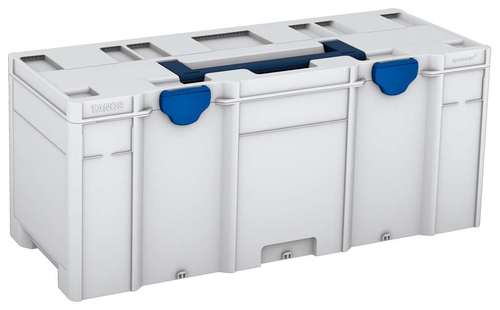 Systainer³ XXL 337, Light Grey with Sapphire Blue lid handle and Signal Blue catches