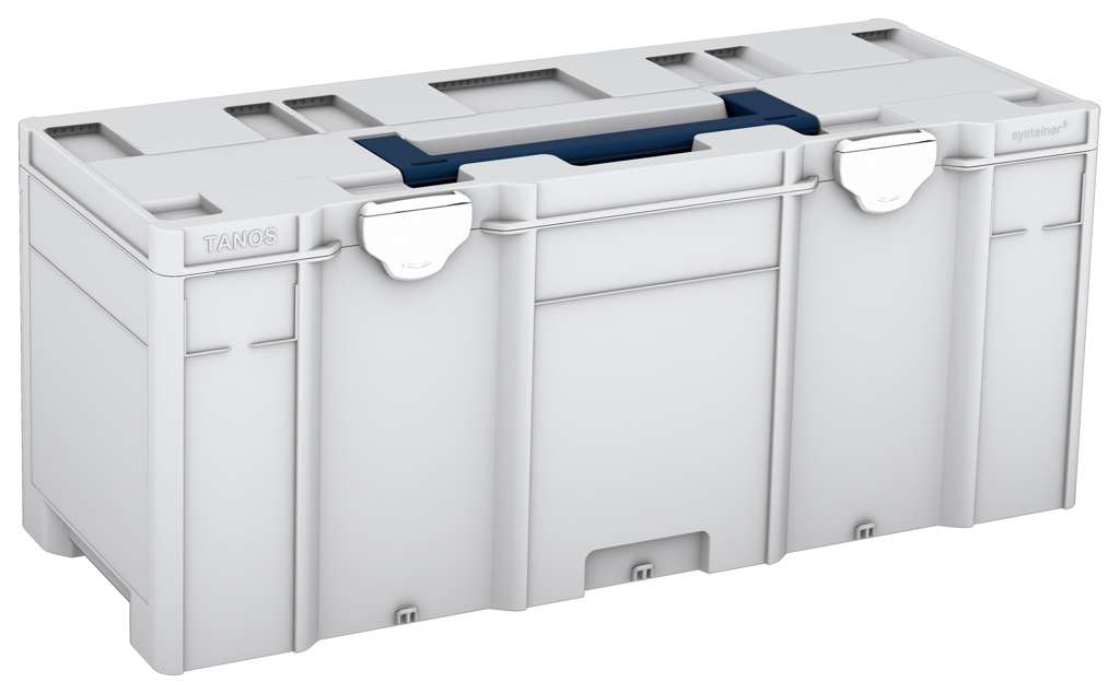 Systainer³ XXL 337, Light Grey with Sapphire Blue lid handle and White catches