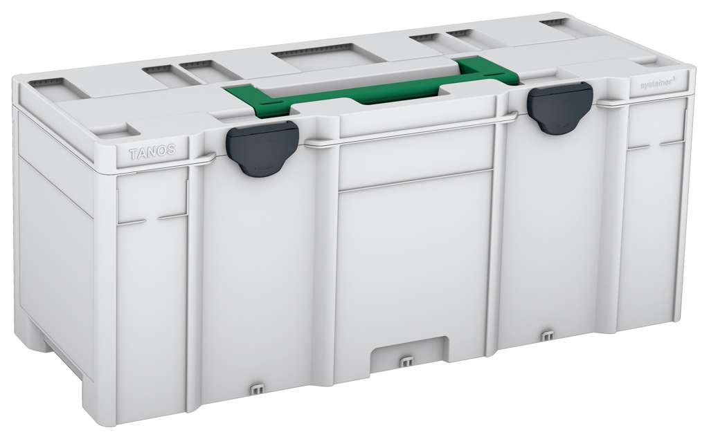 Systainer³ XXL 337, Light Grey with Signal Green lid handle and Anthracite catches