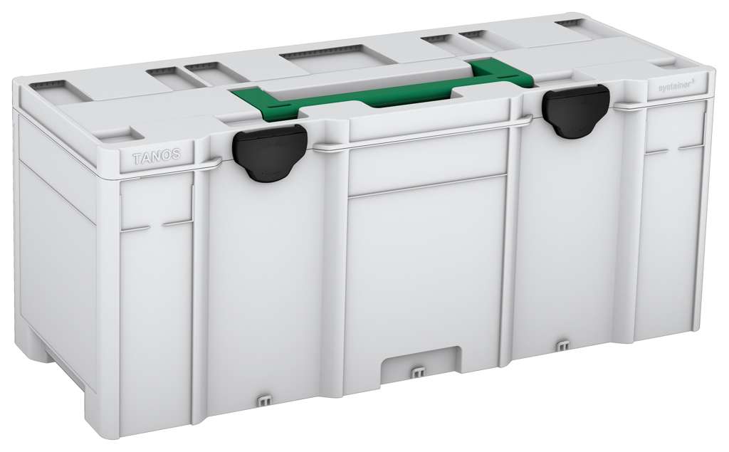 Systainer³ XXL 337, Light Grey with Signal Green lid handle and Black catches
