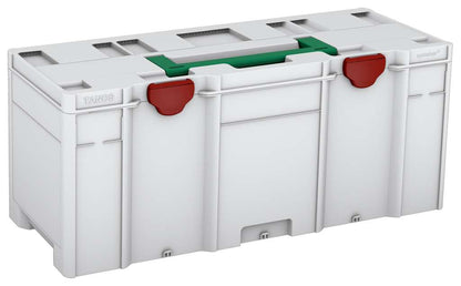 Systainer³ XXL 337, Light Grey with Signal Green lid handle and Carmine Red catches