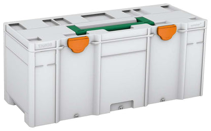 Systainer³ XXL 337, Light Grey with Signal Green lid handle and Deep Orange catches