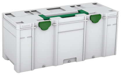 Systainer³ XXL 337, Light Grey with Signal Green lid handle and Emerald Green catches