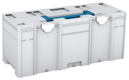 Systainer³ XXL 337, Light Grey with Sky Blue lid handle and White catches