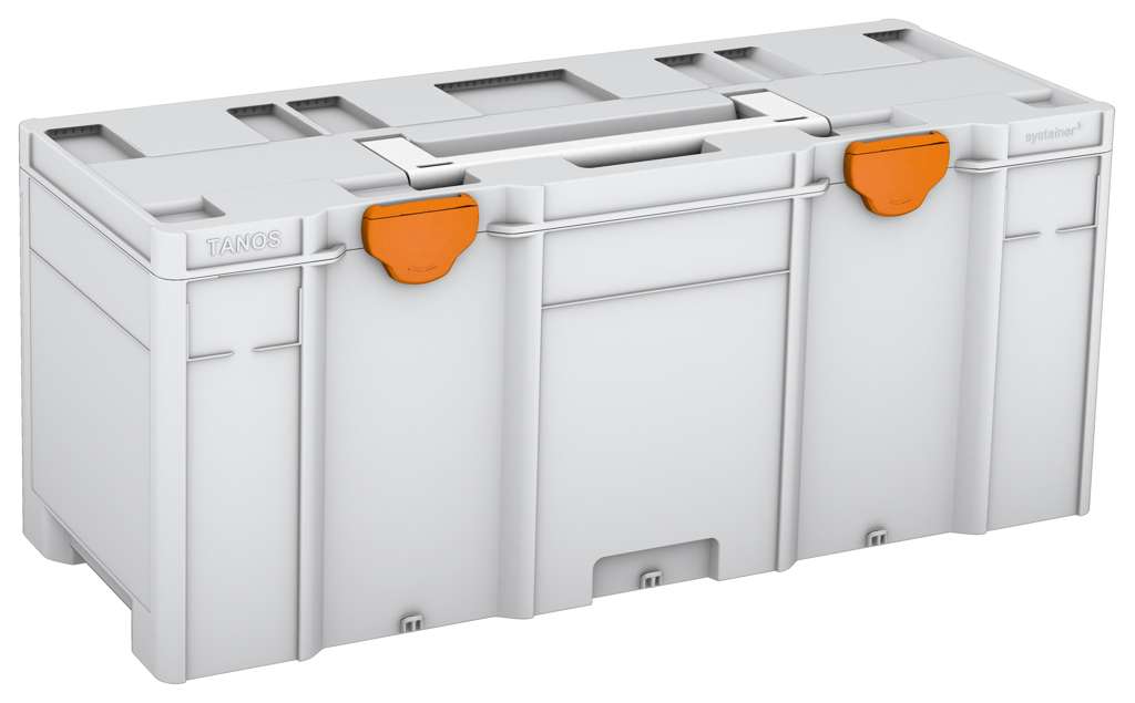 Systainer³ XXL 337, Light Grey with White lid handle and Deep Orange catches