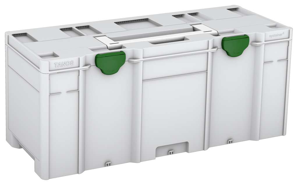 Systainer³ XXL 337, Light Grey with White lid handle and Emerald Green catches