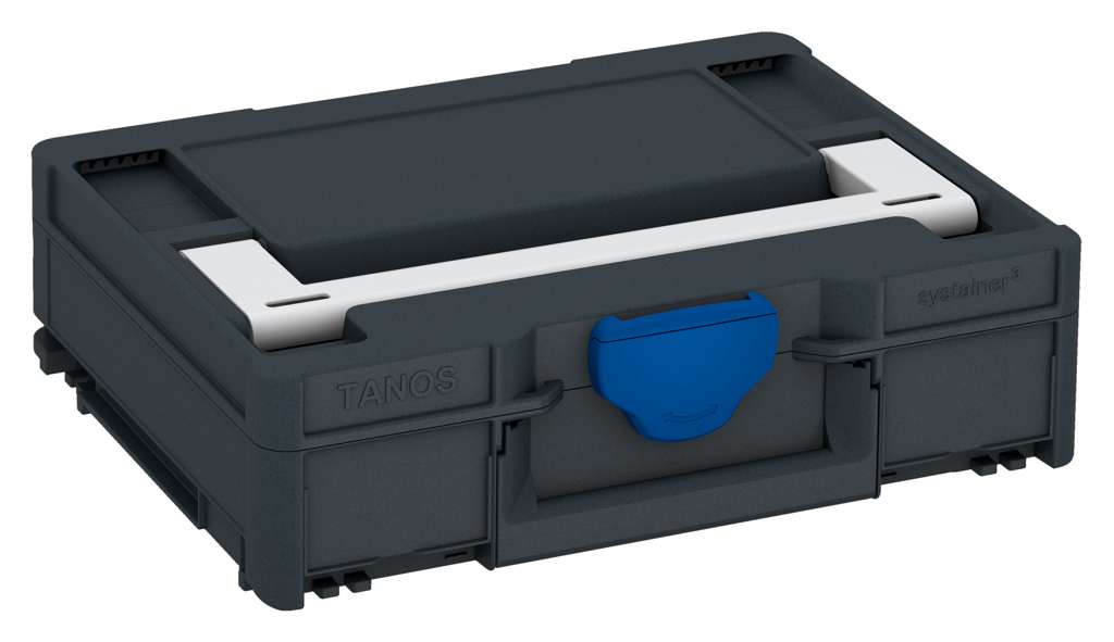 Systainer³ M 112, Anthracite with Light Grey lid handle and Signal Blue catches