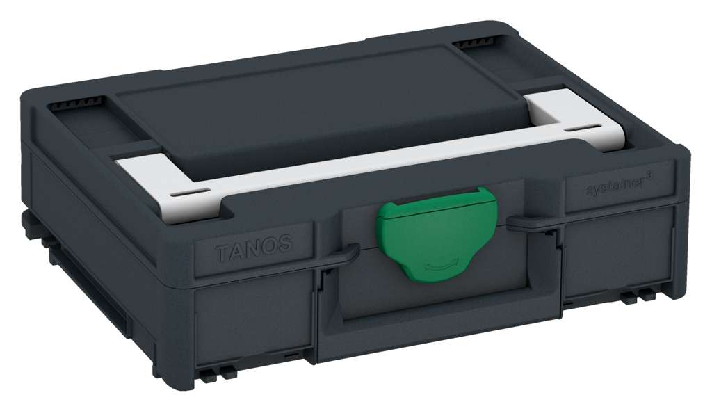 Systainer³ M 112, Anthracite with Light Grey lid handle and Signal Green catches