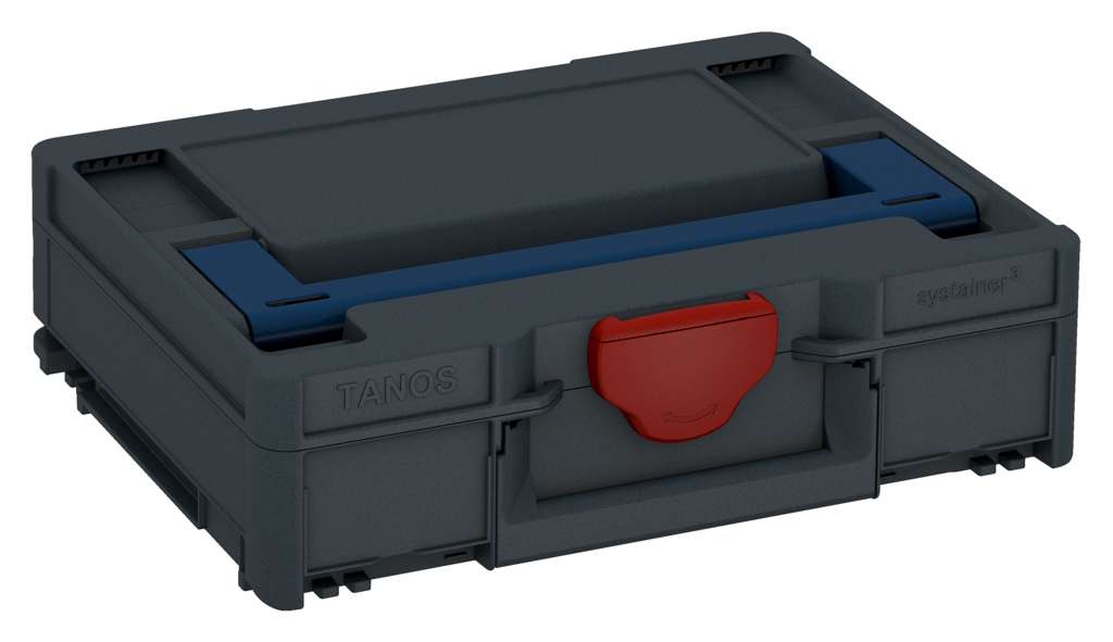Systainer³ M 112, Anthracite with Sapphire Blue lid handle and Carmine Red catches