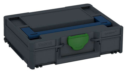 Systainer³ M 112, Anthracite with Sapphire Blue lid handle and Emerald Green catches
