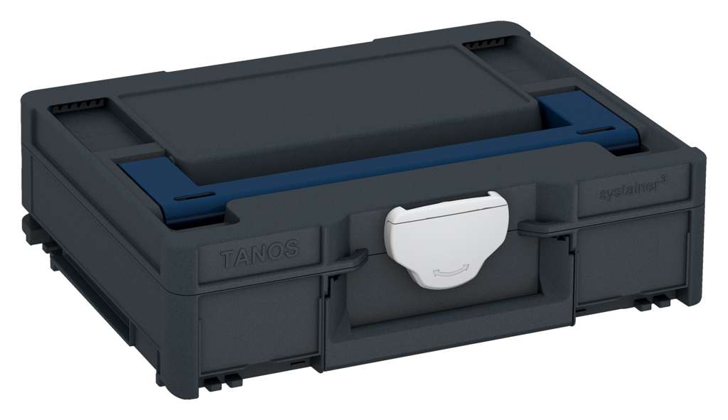Systainer³ M 112, Anthracite with Sapphire Blue lid handle and Light Grey catches