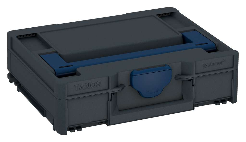 Systainer³ M 112, Anthracite with Sapphire Blue lid handle and Sapphire Blue catches