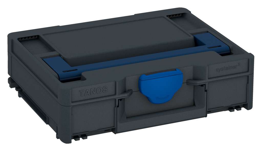 Systainer³ M 112, Anthracite with Sapphire Blue lid handle and Signal Blue catches