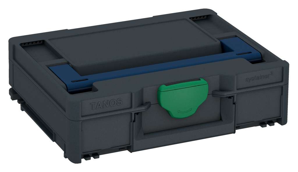 Systainer³ M 112, Anthracite with Sapphire Blue lid handle and Signal Green catches