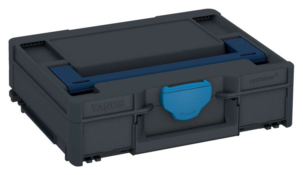 Systainer³ M 112, Anthracite with Sapphire Blue lid handle and Sky Blue catches