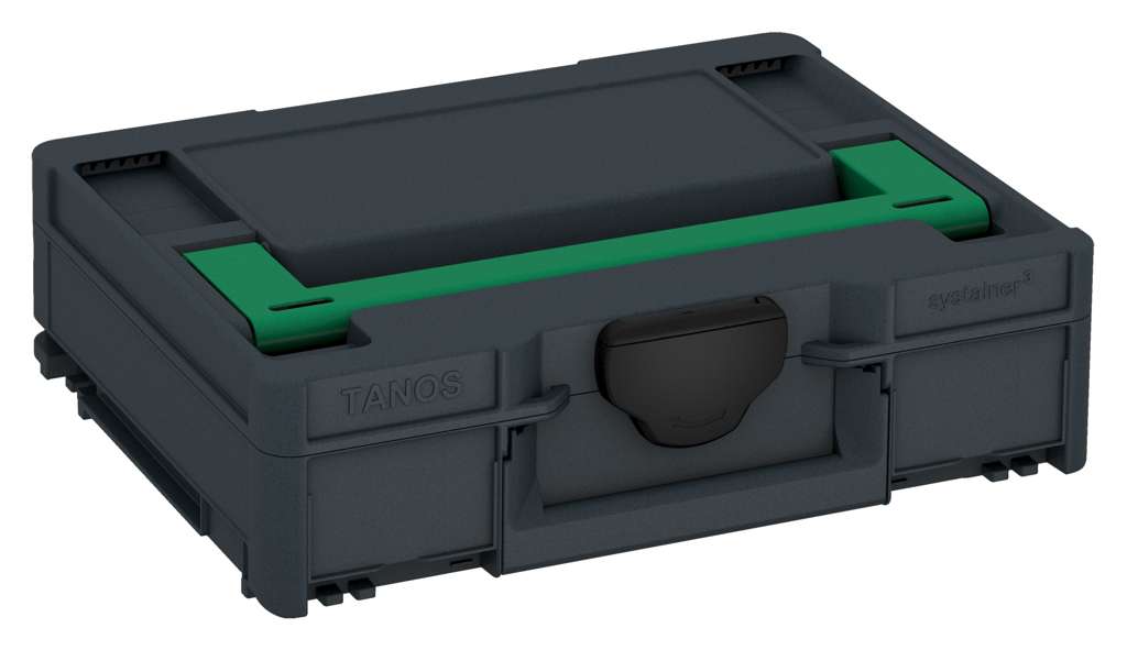 Systainer³ M 112, Anthracite with Signal Green lid handle and Black catches