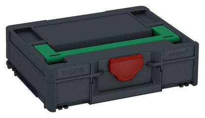 Systainer³ M 112, Anthracite with Signal Green lid handle and Carmine Red catches