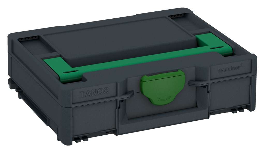Systainer³ M 112, Anthracite with Signal Green lid handle and Emerald Green catches