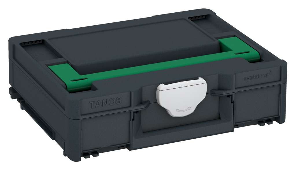 Systainer³ M 112, Anthracite with Signal Green lid handle and Light Grey catches