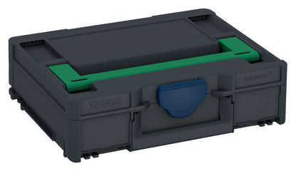 Systainer³ M 112, Anthracite with Signal Green lid handle and Sapphire Blue catches