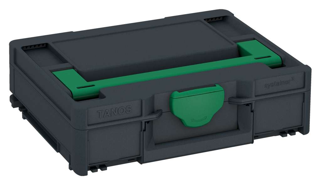 Systainer³ M 112, Anthracite with Signal Green lid handle and Signal Green catches