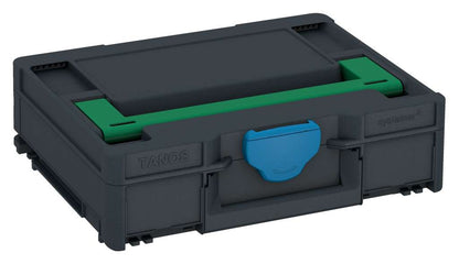 Systainer³ M 112, Anthracite with Signal Green lid handle and Sky Blue catches