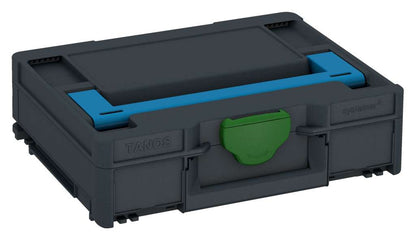 Systainer³ M 112, Anthracite with Sky Blue lid handle and Emerald Green catches