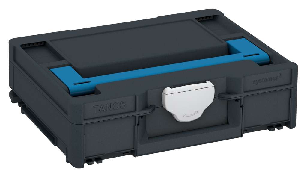 Systainer³ M 112, Anthracite with Sky Blue lid handle and Light Grey catches