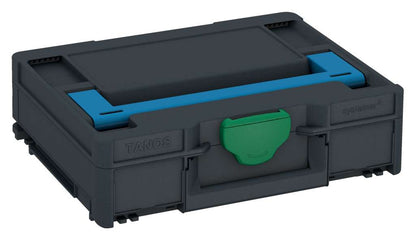Systainer³ M 112, Anthracite with Sky Blue lid handle and Signal Green catches