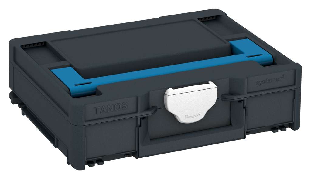 Systainer³ M 112, Anthracite with Sky Blue lid handle and White catches