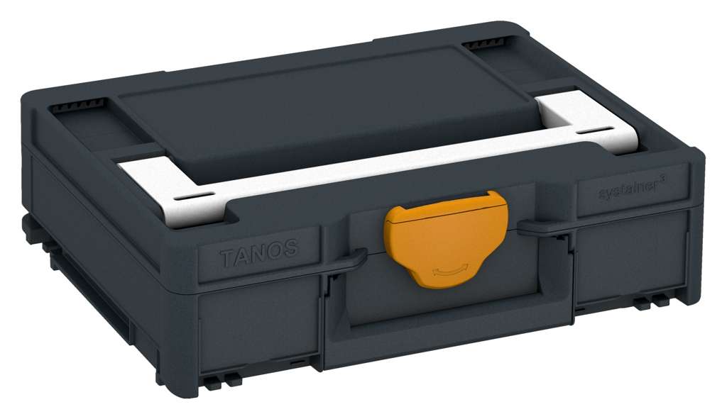 Systainer³ M 112, Anthracite with White lid handle and Daffodil Yellow catches