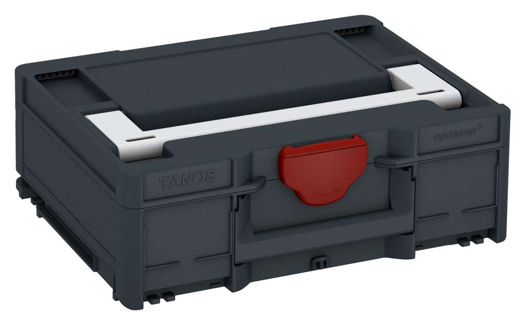 Systainer³ M 137, Anthracite with Light Grey lid handle and Carmine Red catches