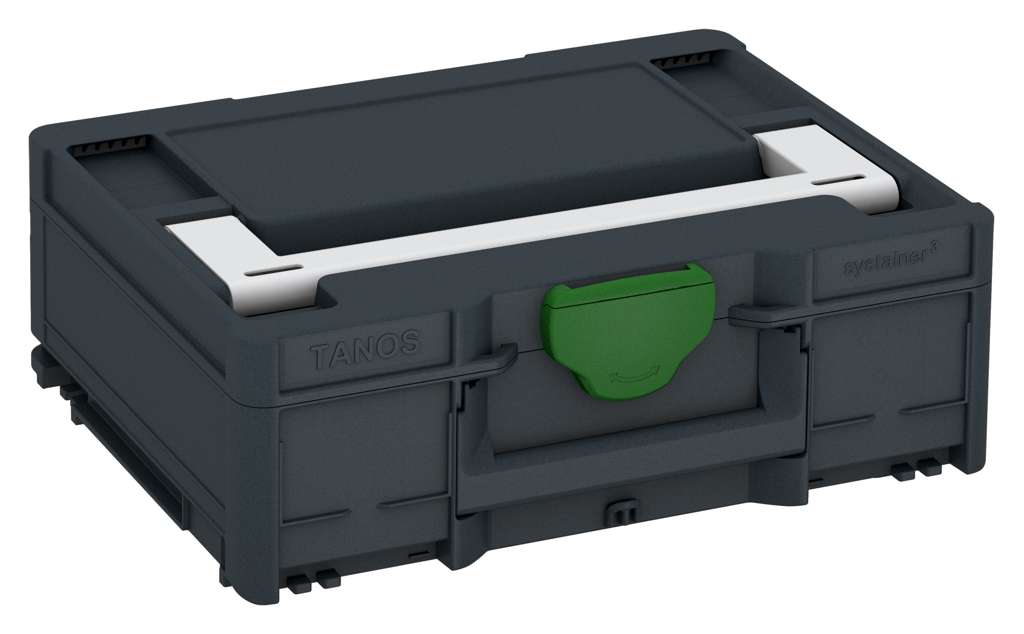 Systainer³ M 137, Anthracite with Light Grey lid handle and Emerald Green catches