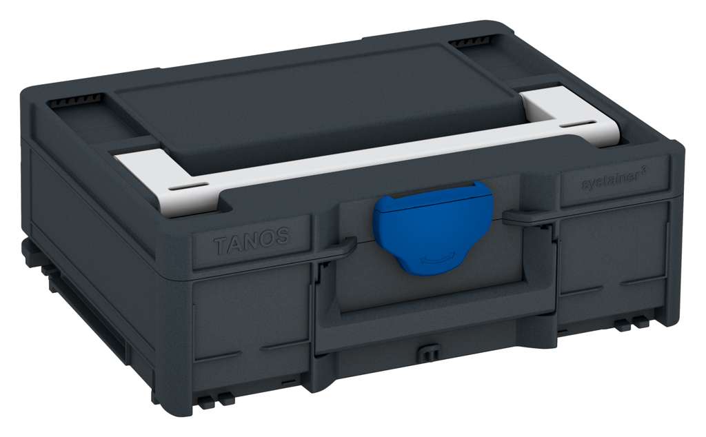 Systainer³ M 137, Anthracite with Light Grey lid handle and Signal Blue catches
