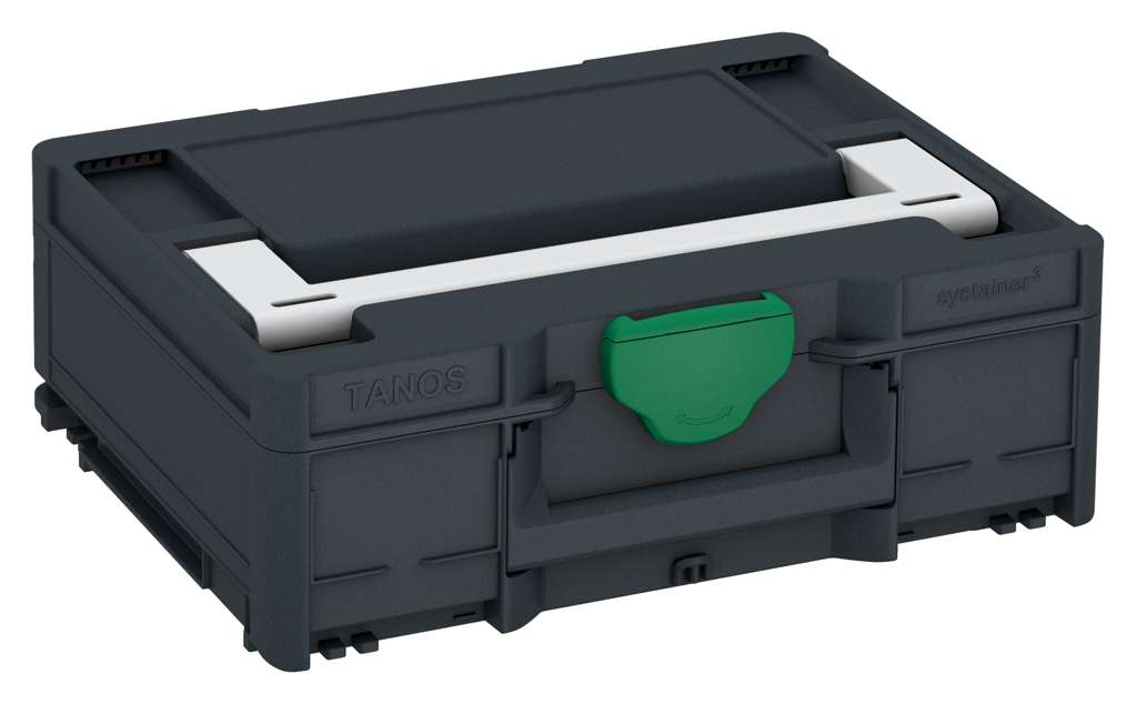 Systainer³ M 137, Anthracite with Light Grey lid handle and Signal Green catches
