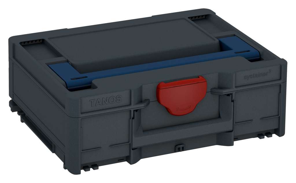 Systainer³ M 137, Anthracite with Sapphire Blue lid handle and Carmine Red catches