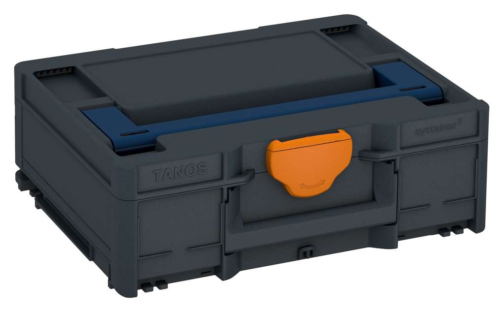 Systainer³ M 137, Anthracite with Sapphire Blue lid handle and Deep Orange catches