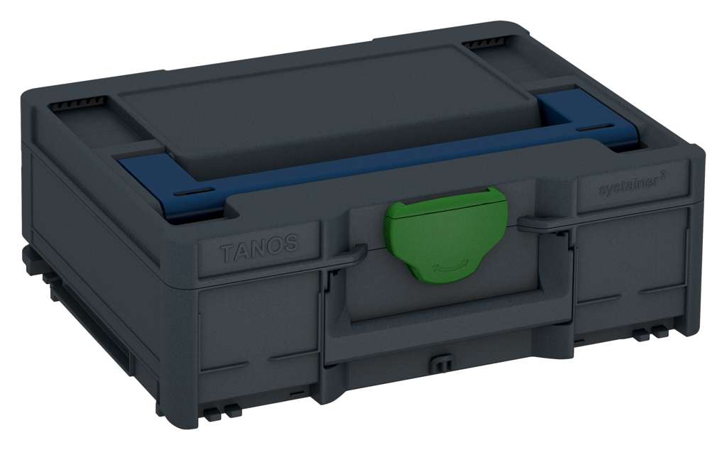 Systainer³ M 137, Anthracite with Sapphire Blue lid handle and Emerald Green catches