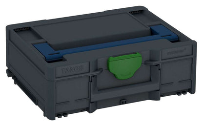 Systainer³ M 137, Anthracite with Sapphire Blue lid handle and Emerald Green catches