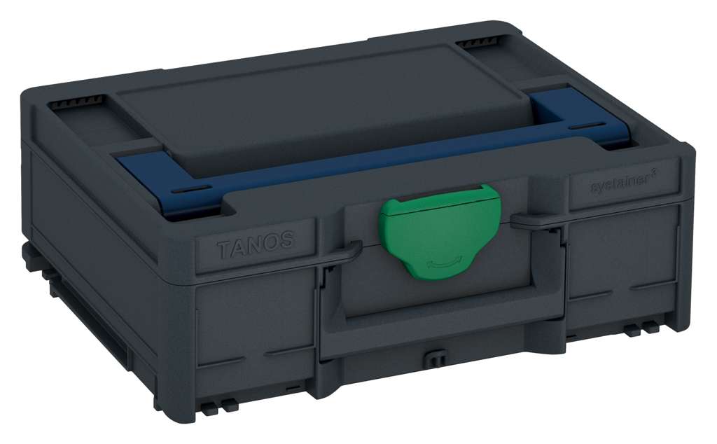 Systainer³ M 137, Anthracite with Sapphire Blue lid handle and Signal Green catches