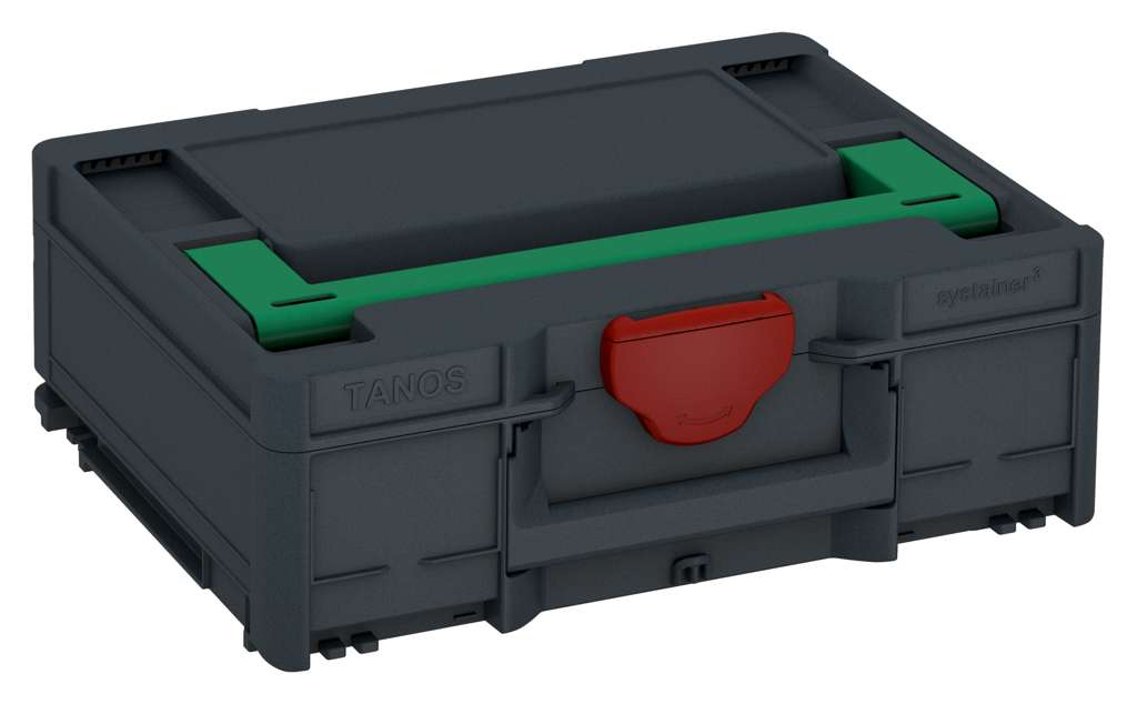 Systainer³ M 137, Anthracite with Signal Green lid handle and Carmine Red catches