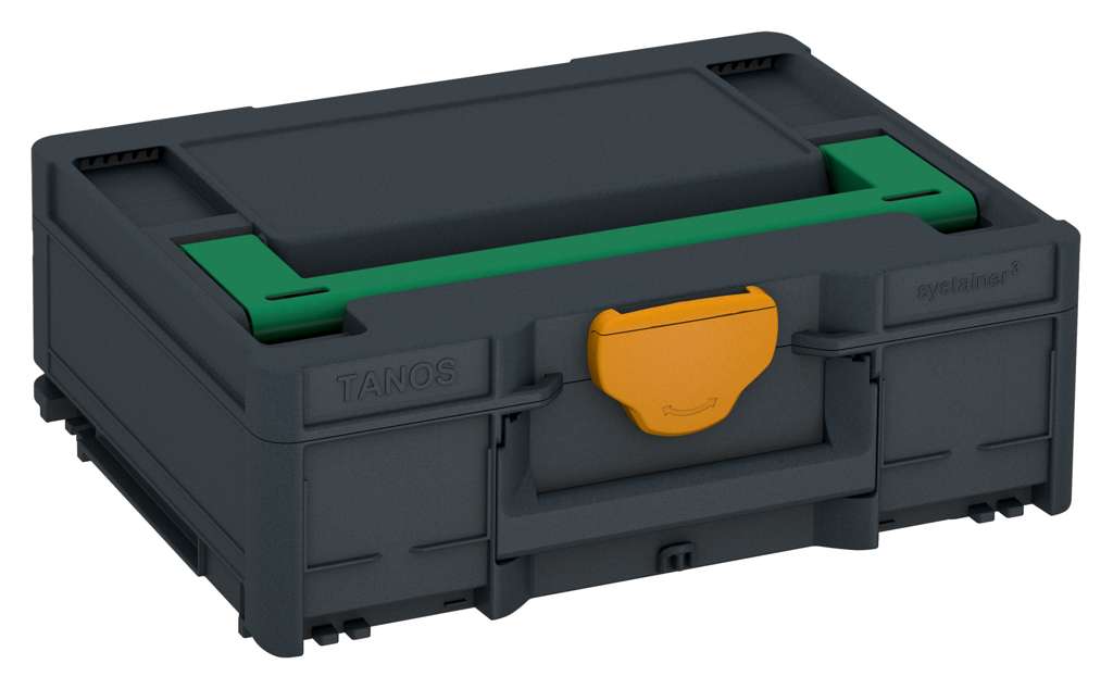 Systainer³ M 137, Anthracite with Signal Green lid handle and Daffodil Yellow catches