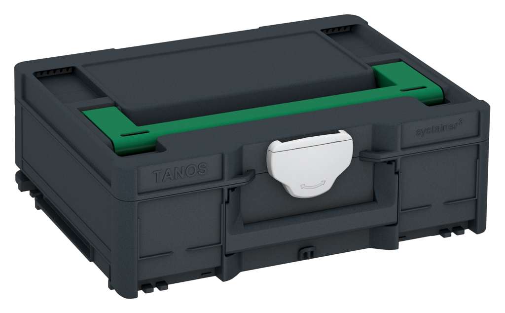 Systainer³ M 137, Anthracite with Signal Green lid handle and Light Grey catches